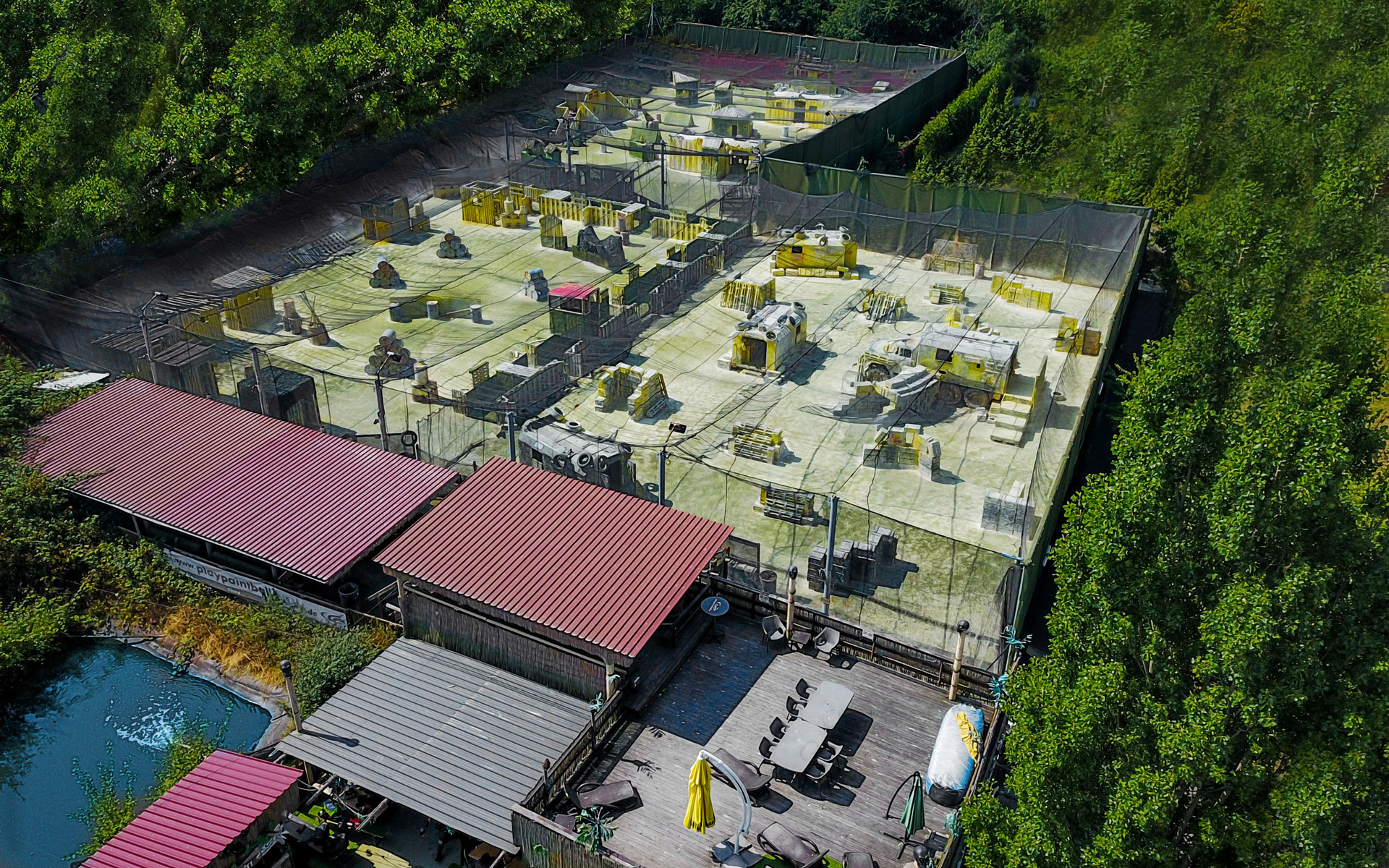 Übersicht des Paintballparks